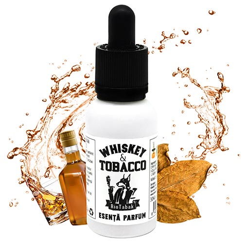 sticluta cu 30 ml de parfum concentrat riotabak whiskey & tobacco