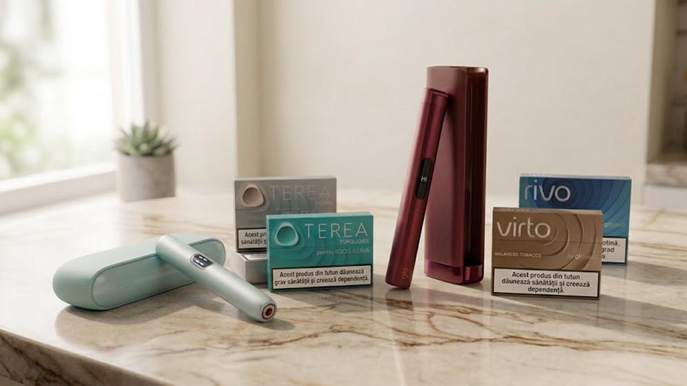 Aparat IQOS ILUMA cu terea si aparat glo HILO cu virto si rivo