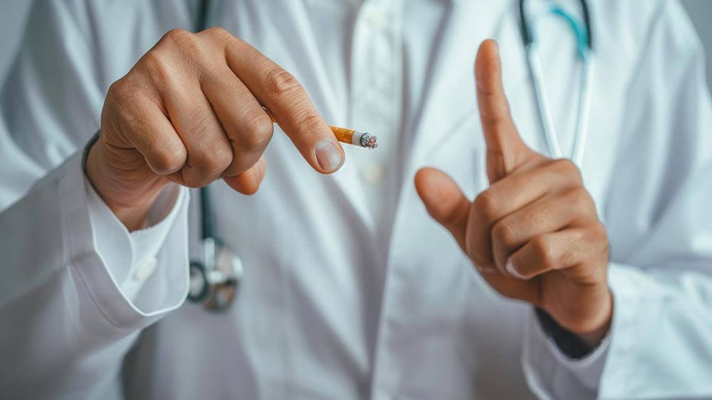 Cadru medical care atrage atentia asupra fumatului