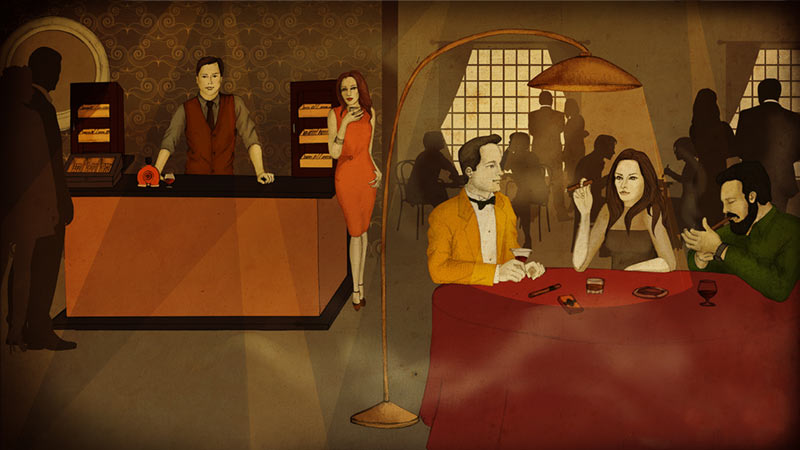 Desen artistic reprezentativ Cigar Bar by RioTabak