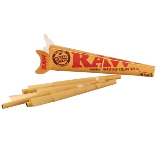 Conuri RAW Classic 1 1/4 (6 conuri) 83 mm Pachet cu 6 conuri pre-rulate RAW Classic 1/4 de 83 mm
