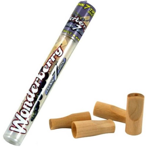 Mustiuc lemn Cyclones Wonderberry x4 (filtre tigari slim) Pachet cu 4 filtre din lemn cu aroma de coacaze negre Cyclones Wonderberry