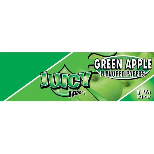 Foite Juicy Jay’s 1 ¼ Green Apple Pachet cu 32 foite Juicy Jay’s 1 ¼ Green Apple pentru rulat tutun cu aroma de mere verzi