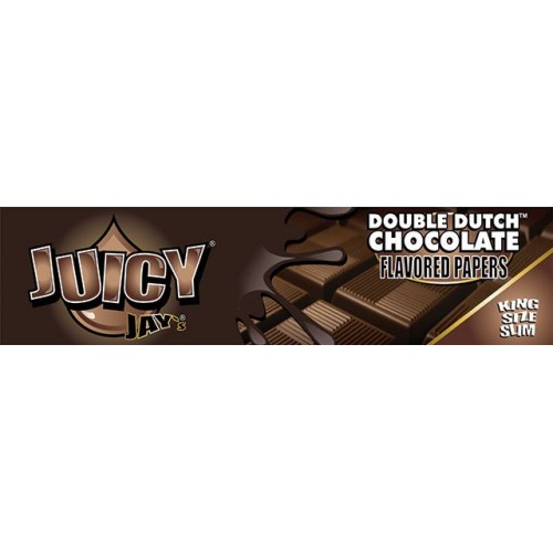 Foite Juicy Jay’s Double Dutch Chocolate KS Slim pachet cu 32 foite pentru rulat tutun Juicy Jay's Double Dutch Chocolate KS Slim