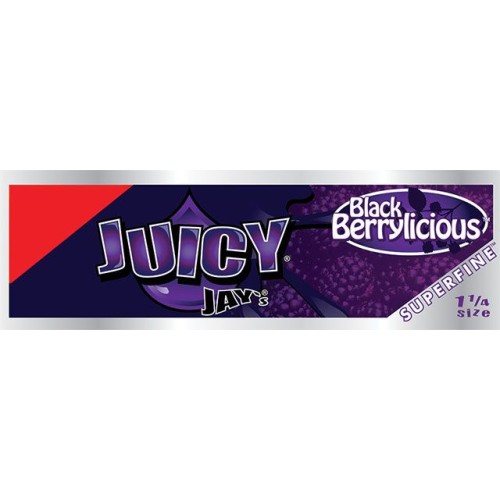 Foite Juicy Jay’s SuperFine 1 ¼ Black Berrylicious Pachet cu 32 foite pentru Juicy Jay's Superfine 1 Black Berrylicious