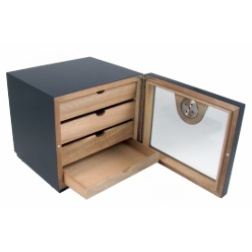 920000 Cabinet-umidor Angelo Black Cabinet umidor pentru trabucuri Angelo Black cu exterior lacuit