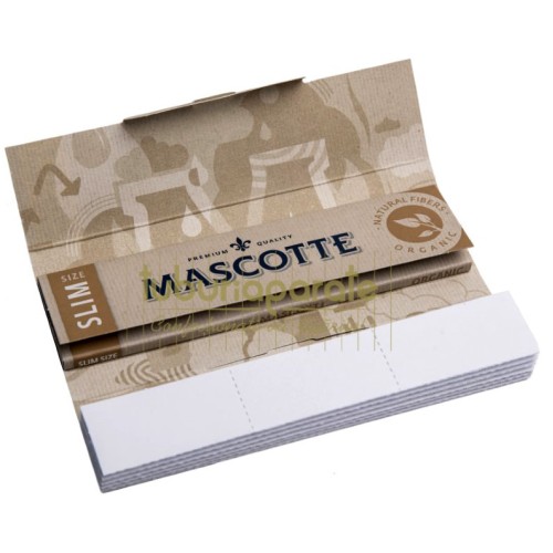 Foite pentru rulat tutun marca Mascotte Organic King Size Slim + Filter Tips