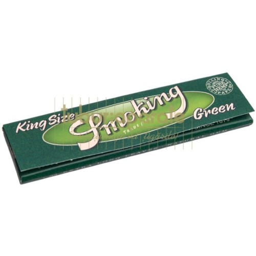 Foite Rulat Tutun Smoking Green KS pachet cu 33 foite pentru rulat tutun Smoking Green King Size