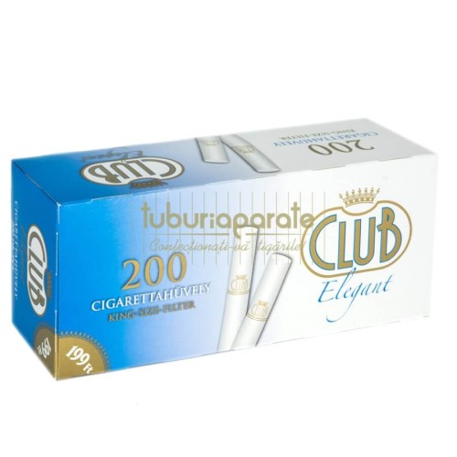 25 x Tuburi Tigari Club Elegant 25 cutii cu 200 tuburi tigari Club Elegant cu filtru alb