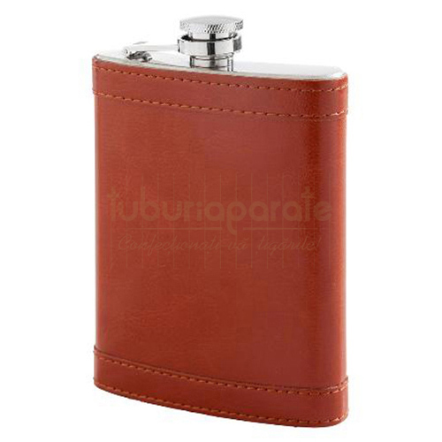 Plosca alcool Angelo 5 (240 ml) Plosca pentru alcool marca Angelo 5 cu piele naturala