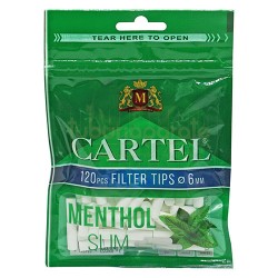 Filtre Tigari Cartel Menthol Slim 6/15 mm (120) Cartel - Filtre Tigari Cartel Menthol Slim 6/15 mm (120)
