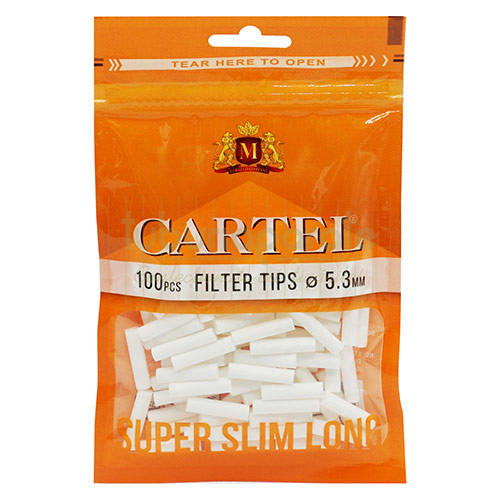 Filtre Tigari Cartel Extra Slim Long 5,3/22 mm (100) Plic cu 100 filtre pentru tigari Cartel Extra Slim Long 5,3/22 mm