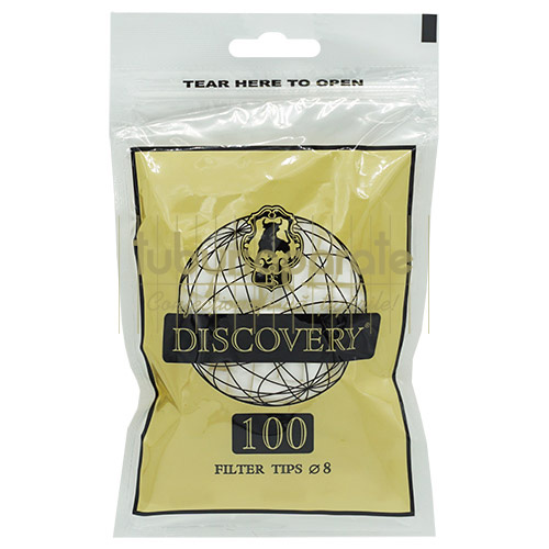 Filtre Tigari Discovery Regular 8/15 mm (100) Plic cu 100 filtre pentru tigari Discovery Regular 8/15 mm