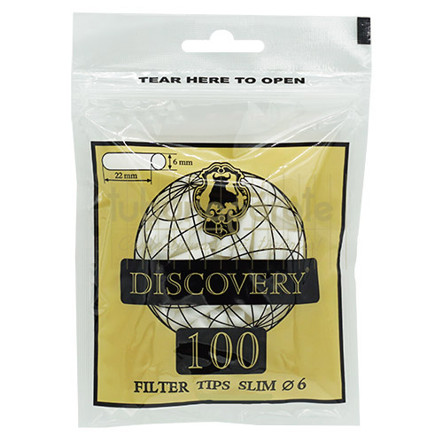 Filtre Tigari Discovery Slim Long 6/22 mm (100) plic cu 100 filtre slim long pentru rulat tigari Discovery