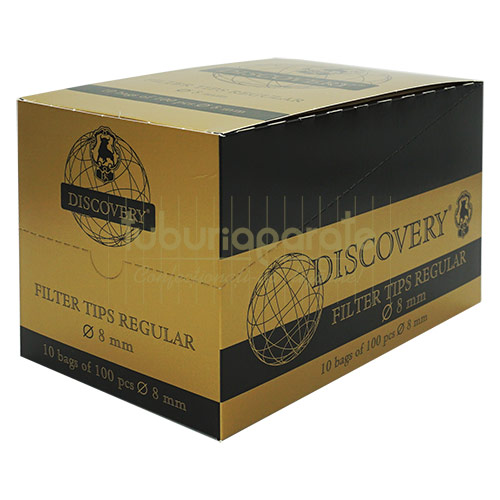 Filtre Tigari Discovery Regular 8/15 mm (100) Plic cu 100 filtre pentru tigari Discovery Regular 8/15 mm