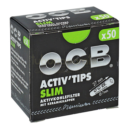 Filtre Tigari OCB Activ Tips 7/27 mm (50 buc) Filtre pentru rulat tigari OCB Activ Tips 7/27 mm cu 50 de bucati
