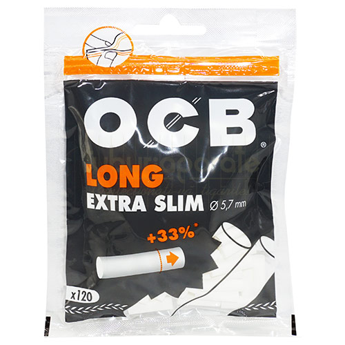 Filtre Tigari OCB Extra Slim Long 5,7/20 mm (120) Pachet cu 120 filtre pentru rulat tigari OCB Extra Slim Long