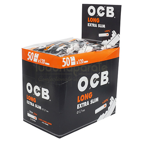 Filtre Tigari OCB Extra Slim Long 5,7/20 mm (120) Pachet cu 120 filtre pentru rulat tigari OCB Extra Slim Long