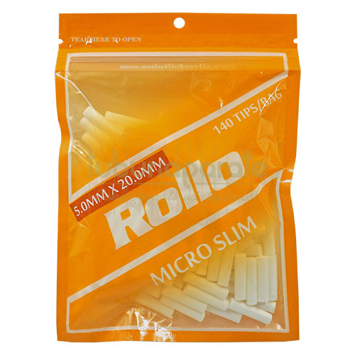 Filtre Tigari Rollo 5/20 mm (140) Plic cu 140 de filtre pentru rulat tigari de dimensiune 5/20 mm marca Rollo