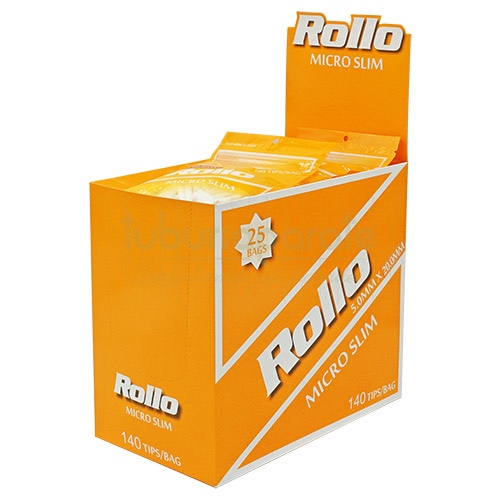 Filtre Tigari Rollo 5/20 mm (140) Plic cu 140 de filtre pentru rulat tigari de dimensiune 5/20 mm marca Rollo