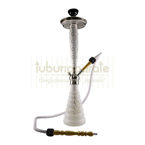 Narghilea Aladin New York White 80 CM Narghilea Aladin New York White 80 CM