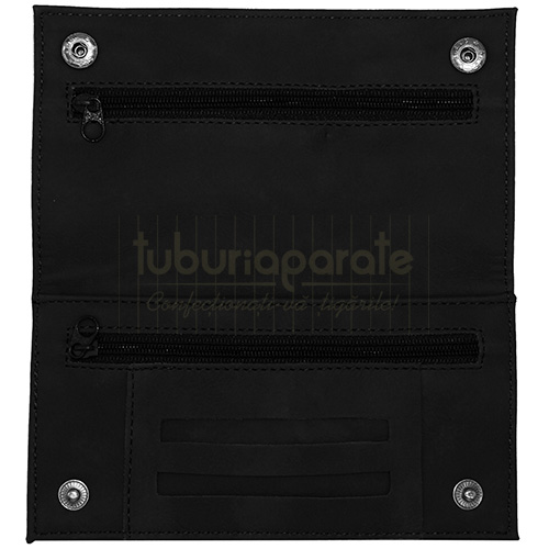 Portofel Tutun Ryo 2 Black Portofel pentru tutun si accesorii fumat confectionat din piele ecologica Ryo 2 Black
