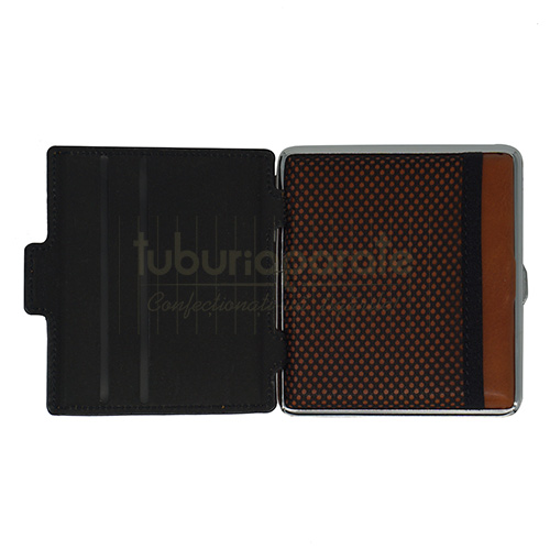 Tabachera Tigari Angel 9 (buzunar card) Tabachera pentru tigari cu exterior din piele naturala cu buzunar card marca Angel