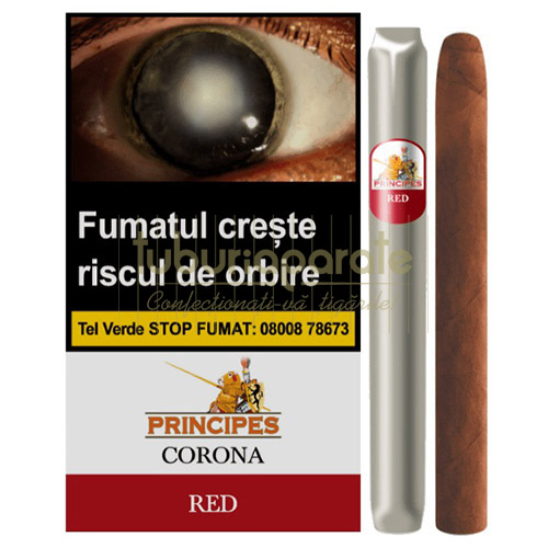 Tigari de foi La Aurora Principes Corona Red 46g (cirese) 5 Pachet cu 5 tigari de foi aroma cirese La Aurora Principes Corona Red 46g