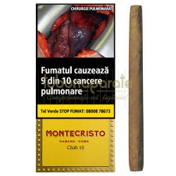 Tigari de foi fara filtru, Tigari de foi Montecristo Club 30g (10), TuburiAparate.ro