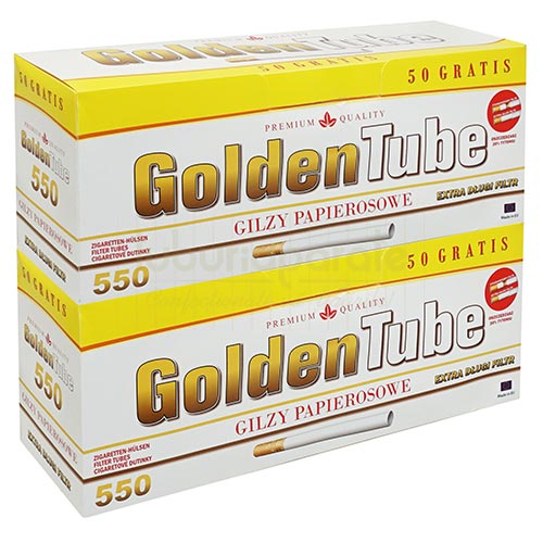 Tuburi Tigari Golden Tube Red Extra (20 mm) 1100 Pachet cu 1100 tuburi tigari Golden Tube Red Extra cu filtru de 20 mm