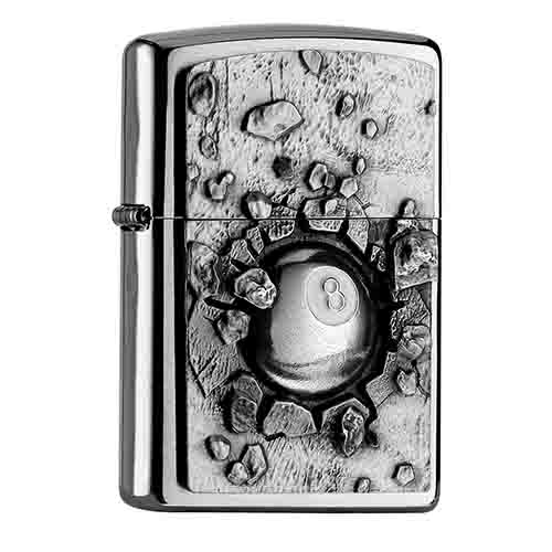 149030 Bricheta Zippo Eight Ball Bricheta metalica Zippo Wight Ball de origine SUA