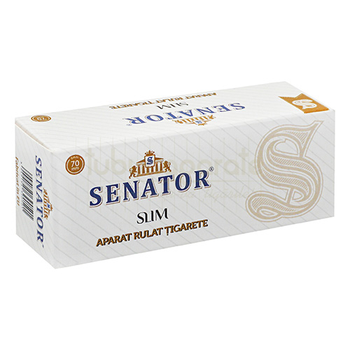 Aparat Rulat Tutun Senator Slim (70 mm) Aparat confectionat din plastic pentru rulat tutun marca Senator Slim 70 mm