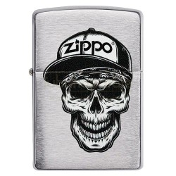 158213 Bricheta Zippo Skull In Cap