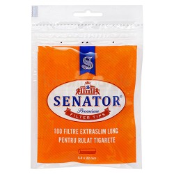 Filtre Tigari Extra Slim , Filtre Tigari Senator Extra Slim Long 5,3/22 mm (100), TuburiAparate.ro