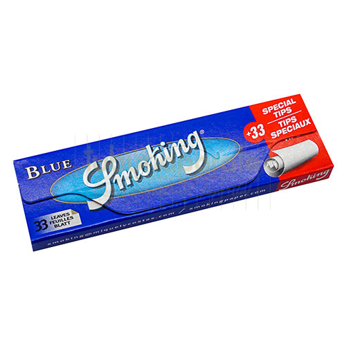 Foite Rulat Tutun Smoking Blue King Size + Filter Tips Foite Rulat Tutun Smoking Blue King Size + Filter Tips