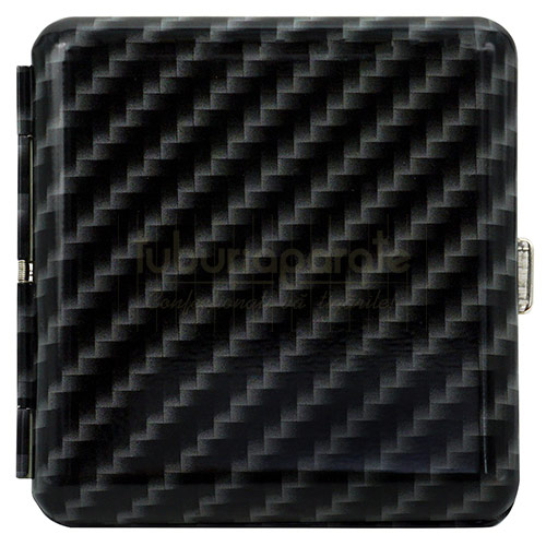 Tabachera Tigari Angel 53 Carbon Tabachera metalica pentru tigari cu exterior print carbon Angel 53