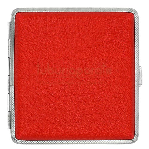 Tabachera Tigari Angel 60 Tabachera petru tigari dama de culoare rosie cu exterior din piele ecologica marca Angel