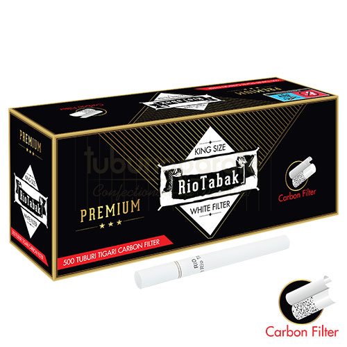 Tuburi Tigari RioTabak White Carbon Filter 500 Tuburi Tigari RioTabak White Carbon Filter 500