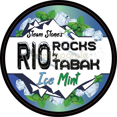 Aroma narghilea RIO Rocks Menta cu Gheata (100g) Aroma narghilea ieftine - Recipient cu 100 grame de aroma fara tutun si fara nicotina pentru narghilea RIO Rocks by RioTabak Menta cu Gheata - TuburiAparate.ro