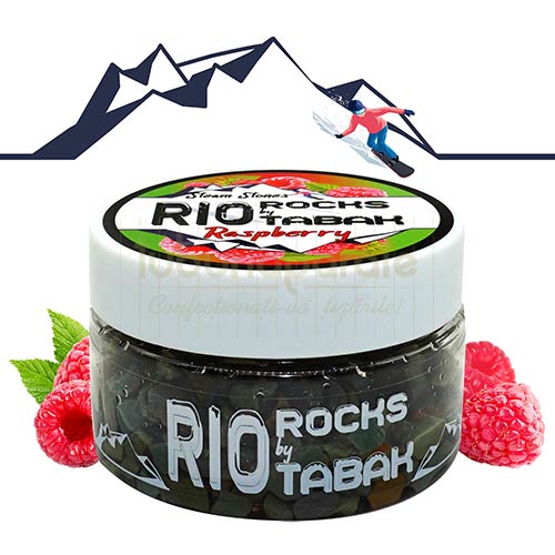 Aroma narghilea RIO Rocks Zmeura (100g) Aroma narghilea ieftine - Recipient cu 100 grame de pietre aromate pentru narghilea RIO Rocks by RioTabak Zmeura - TuburiAparate.ro