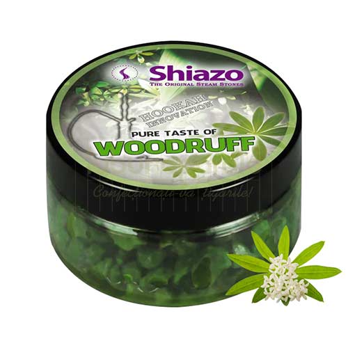 Aroma Narghilea Shiazo Woodruff Aroma narghilea fara tutun - Recipient cu pietre minerale naturale pentru narghilea Shiazo Woodruff 100g - TuburiAparate.ro