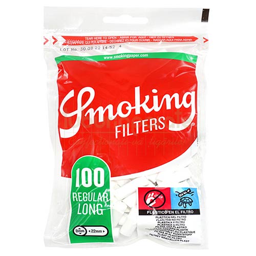 Filtre Tigari Smoking Regular Long 8/22 (120) Plic cu 120 de filtre lungi pentru rulat tigari Smoking Regular Long 8/22