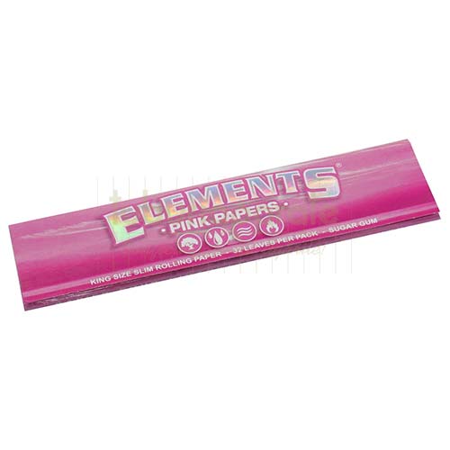 Foite Rulat Tutun Elements Pink KS Slim Pachet cu 32 de foite pentru rulat roz de dimensiune king size slim Elements Pink