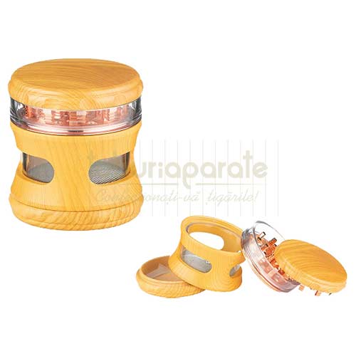 Grinder Dreamliner 97 Grinder premium pentru maruntit tutun confectionat din metal cu exterior din lemn Dreamliner 97