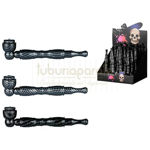 Pipa metalica Dream 6 Carbon Print Pipa pentru fumat metalica Dream 6 cu exterior carbon print