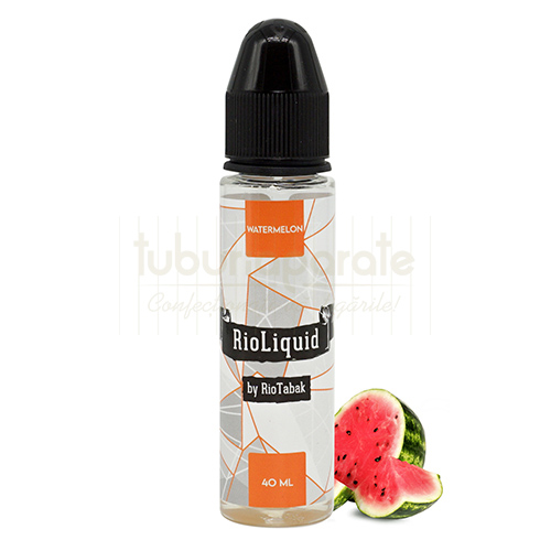 Lichid RioLiquid 40 ml Watermelon Sticla cu 40 ml de lichid fara nicotina pentru e-tigari electronice cu aroma de pepene verde RioLiquid Watermelon