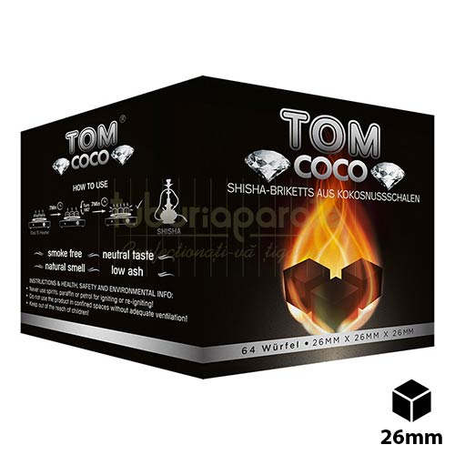 Carbuni narghilea Tom Coco Diamonds (1 KG) Cutie cu 1 kilogram de carbuni narghilea de calitate Tom Coco Diamonds