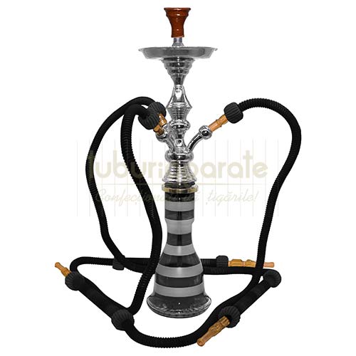 Narghilea Egipteana T65 Black 71 CM Narghilea mare egipteana cu 3 furtunuri de vanzare T65 Black 71 CM