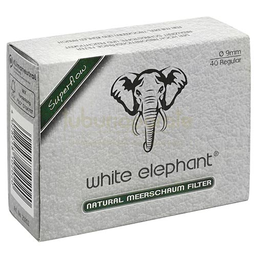 Filtre Pipa White Elephant 9 mm Meerschaum 40 Filtre pentru pipa cu granule meerschaum marca White Elephant 9 mm