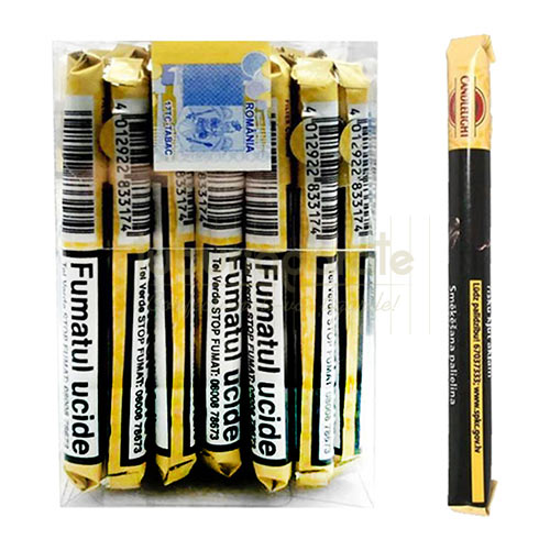Tigari de Foi Candlelight Gold Filter 77g (vanilie) 50 Pachet cu 50 de tigari de foi Candlelight Gold Filter cu aroma de vanilie